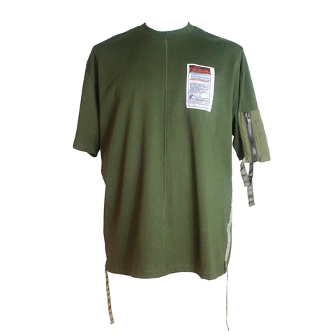 Komakino Green Loose T-shirt with Pocket