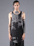 D.Hygen Brush Print Model x Cotton Rib Teleco Tank Top