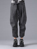 D.Hygen Pigment Coated Ramie Stretch Wide Cropped Pants