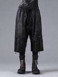 D.Hygen Product Coated Jersey-Like Denim 3/4 Baggy Pants