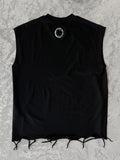 Depression Peephole Tank Top Black