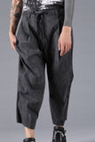 D.Hygen Pigment Coated Ramie Stretch Wide Cropped Pants