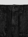 JuunJ Skin Washed Denim Wide Cargo Shorts
