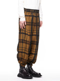 Julius Scalene Jacquard Check Wide Pants