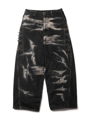 Julius Disarray Bleached Wide Denim Pants