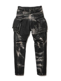 Julius Disarray Bleached Denim Cargo Pants