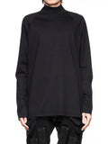 Julius Scalene Embroidery High Neck Long Sleeve T-Shirt