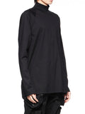 Julius Scalene Embroidery High Neck Long Sleeve T-Shirt