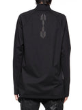 Julius Scalene Embroidery High Neck Long Sleeve T-Shirt