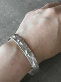 M.A+ Silver Stitched Cross Bracelet