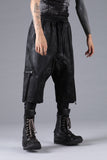 D.Hygen Product Coated Jersey-Like Denim 3/4 Baggy Pants