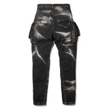 Julius Disarray Bleached Denim Cargo Pants