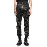 Julius Disarray Bleached Denim Cargo Pants