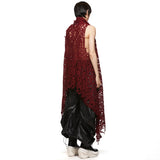 Julius Dark Red Ruptured Stole