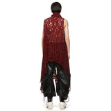 Julius Dark Red Ruptured Stole