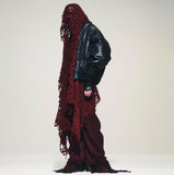 Julius Dark Red Ruptured Stole