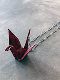 Taichi Murakami Origami Red Tsuru Necklace W/S925 Chain