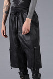 D.Hygen Product Coated Jersey-Like Denim 3/4 Baggy Pants