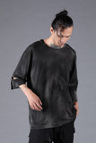 D.Hygen Soft Cotton Jersey Sleeve Zip Open T-shirt