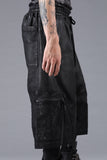 D.Hygen Product Coated Jersey-Like Denim 3/4 Baggy Pants