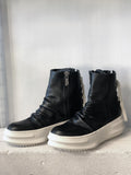 Dgnak Black back-laced high top