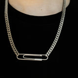 Gogo Philip Paper Clip Necklace Silver