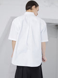 Frommark Pocket Detail Short Sleeve Shirt White
