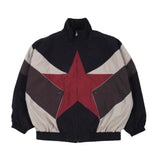 Ajo Star Oversized Windbreaker Jacket Black