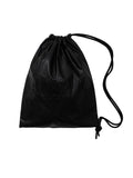 Ajo Vegan Leather Logo Embossed String Bag [BLACK]