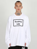 Ajo Warning Long Sleeves T-Shirt [WHITE]