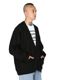 Ajo Clam Patterned Mohair Cardigan [BLACK]