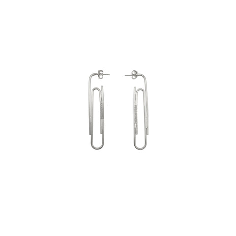 Gogo Philip Paper Clip Earring Silver