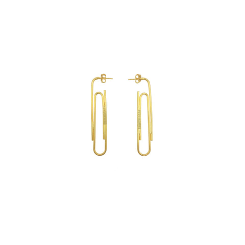 Gogo Philip Paper Clip Earring Gold