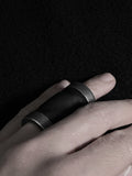 Guidi Ring with kangaroo leather details