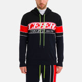 Iceberg hooded sweater with red stripe and contrast double logos