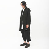Ilmol Asymmetric Long Shirt Jacket Black