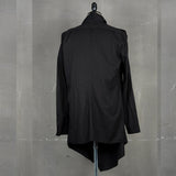 Julius Ruffled Asymmetric Shirt Black