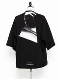 Julius Erebus Black Printed Oversize T-shirt