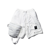 Nilos White Shorts with Detachable Sling Bag