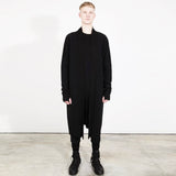 Thom Krom Back Stitch Long Cardigan Black