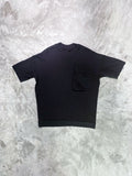 Thom Krom Black Ribbed Big Pocket T-shirt