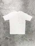 Throm krom White Ribbed Big Pocket T-shirt