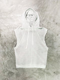 Thom Krom Dirty White Sleeveless Hoodie