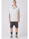 Thom Krom Dirty White Sleeveless Hoodie