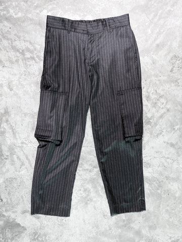 Unnorm Stripe Wool Trousers