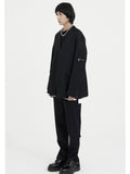 Unnorm Side Snap Half Band Trousers