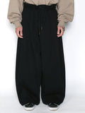 Ajo Oversized Cotton Nylon Pants Black