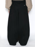 Ajo Oversized Cotton Nylon Pants Black