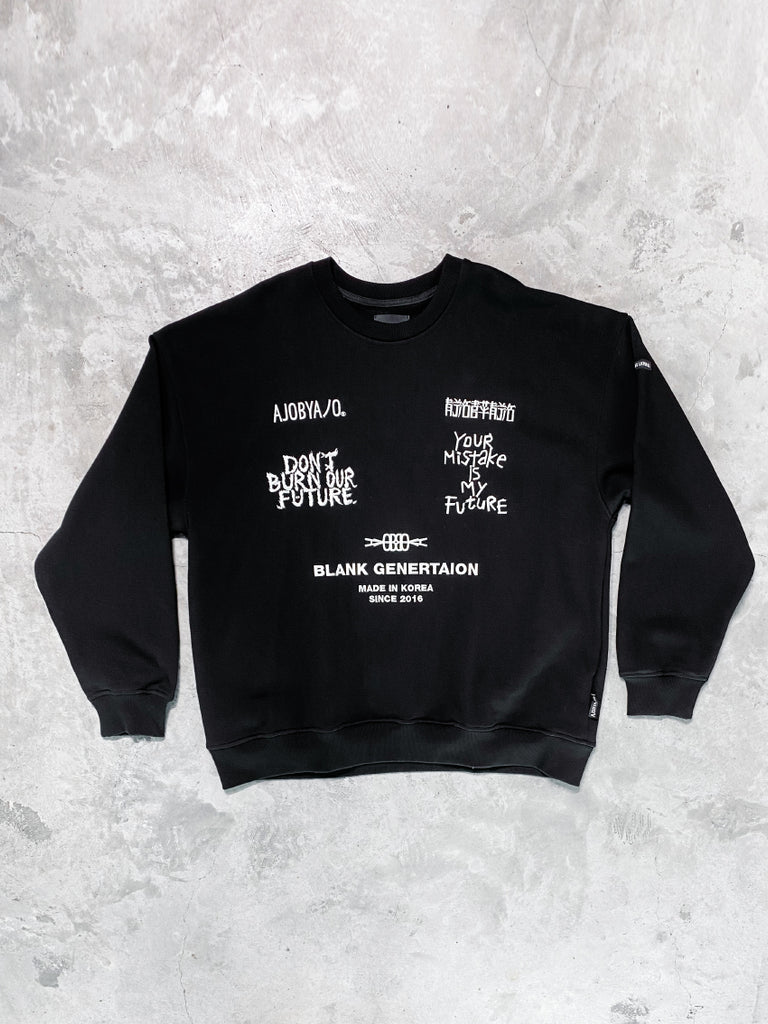 Ajo Embroidered Logo Sweater Black