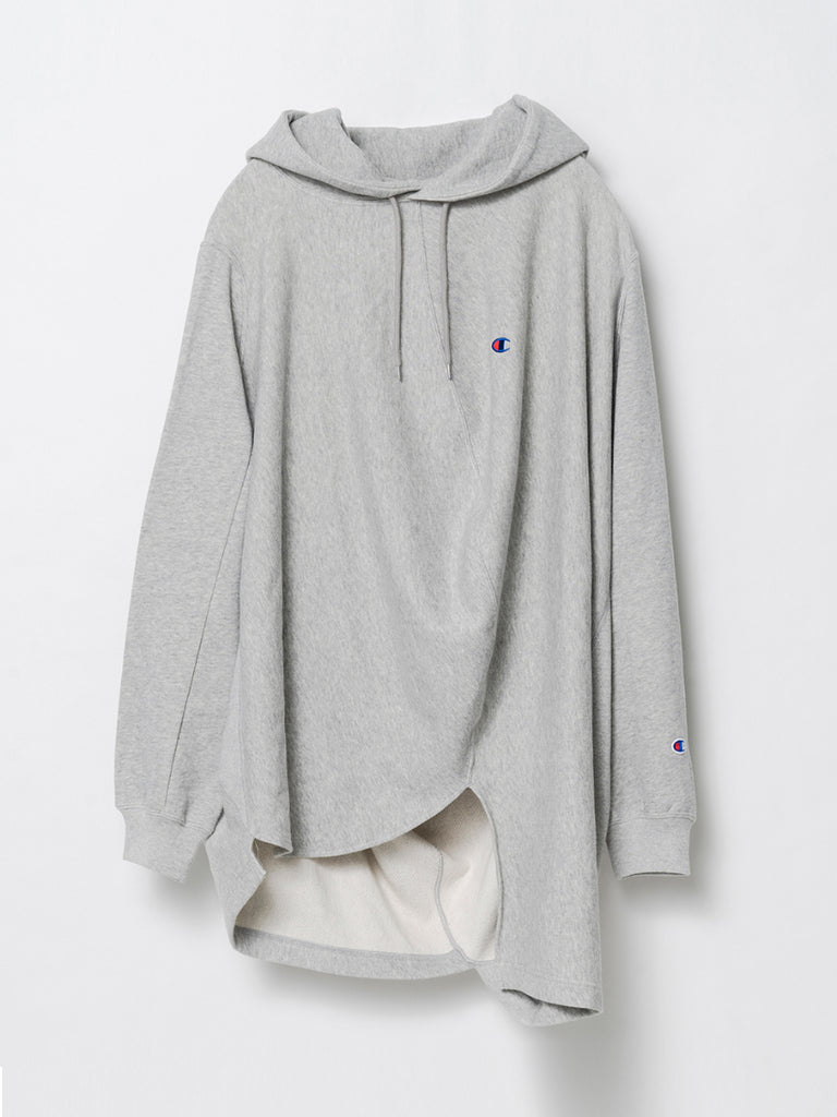 Anrealage Reverse Weave Hoodie Sweatshirt in Grey